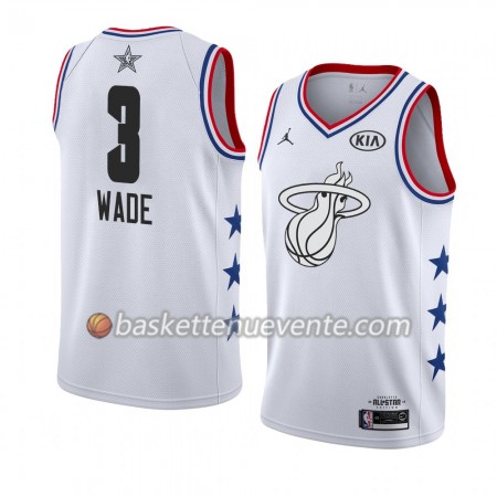 Maillot Basket Miami Heat Dwyane Wade 3 2019 All-Star Jordan Brand Blanc Swingman - Homme